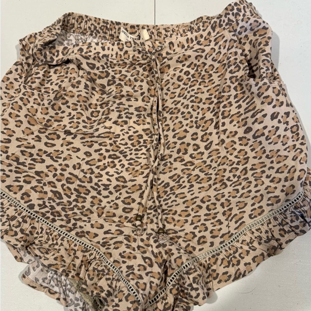 Spell High Waist Leopard Print Shorts